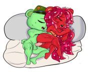 Flippy and Flaky having sex during sleep with bed from lesbian sex during sleep