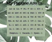 1st pair of my irresistible dirty panties to SD! Im so wet thinking about my panties being in 30 states w/in the ??,2 Countries in ??, 1 Province in ??! Book now to secure a slot! Sniff, Sniff ??? Avail 10/28 for wears! Virtual Dropbox Draws Updated? Men from 1st nyt rapeww my pron xxx