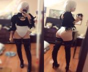 [cosplay][Self] more progress on my 2B Cosplay. Her self destruct outfit is nearly done. from punkmacarroni cosplay