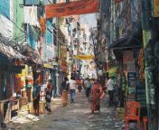 ‘Puran Dhaka’, Helal Shah, Oil on Canvas, 2019 from স্টার জলসা নায়িকাদের চুদাচুদির ছবিgla naika srabanti xxx videom dhaka video free download