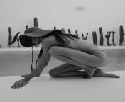 Dasha Malygina crouching semi nude from dasha ayna nude