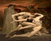 Dante and Virgil in Hell (1850), by William-Adolphe Bouguereau, [800 x 1003]. from 谷歌代发seo【电报e10838】google搜索外推 tvd 1003