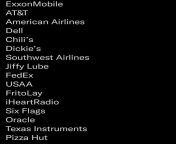 Some of the companies which funded the Texas anti-women, forced birthing law. from women forced headshave