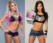 Alexa Bliss vs AJ Lee. Pick one of these WWE divas to fuck. Also pick the one who&#39;d suck your dick. from wwe aj lee nake fuc