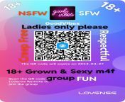 🚨Active Ladies only W/ Lovense toy(s)🚨 Fun 18+, mature active, and well run M4F (NSFW/SFW) group from loubna active Ù‚Ù†Ø§Ø©