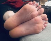 My wife teasing me with her bare soles, after she took off her socks and laid her feet on my thigh. How perfect are they?! Gorgeous and super soft. Begging for me to slip my tongue between her toes ? from jill nude naked mod bdsm jill runs with her hands tied
