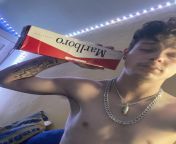 Young guy showing off his carton of Reds. from carton sexporn 3g