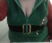 It&#39;s Christmas Eve so celebrate with my naughty elf set! Shows me in various states of undress including getting to see my bare boobs and bare pussy. Upskirt, down blouse, teasing fun. Check it out! from swathi naidu down blouse and popping both nipples out