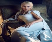 My mommy Emilia Clarke knew I was disappointed over how Game of Thrones ended. Today, she dressed up as Daenerys Targaryen and laid on the couch. She said its okay baby, come lay with mommy and well make our own happy ending for Daenerys from very hot latina alice fantasy on her happy ending for first time at my channel
