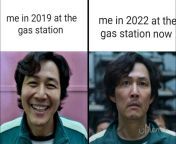 me in 2019 at the gas station and me in 2022 at the gas station from jogos brasil copa 2022 at