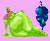 Two famous slime girls from famous internet girls