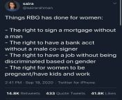 The real Magic RBG gave women is independence. from the real bbw