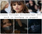 Jenna Ortega. screencaps sock in handgag in gagged from gloved handgag