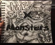 A fake band poster for my made up punk band “the sex monsters” hehe from indea 5 sal sexiy shil band girl vid