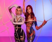 Spider Gwen by Maria Muller, spider Mary-Jane by sib.mouse from hui re song by maria
