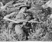Vietnam War. Phuoc Tuy Province. 1967. Private Peter Boyd of Delta (D) Company, 5th Battalion, Royal Australian Regiment (5RAR), on patrol near the 1st Australian Task Force (1 ATF) base at Nui Dat. (430 x 653) from b d company p