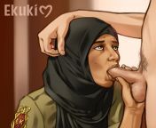 Nomad hijab blowjob (Ekuki) from turkish skillful hijab blowjob
