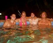 Our group in a hot tub in Gold Coast from ravi lasya hot dance in supar jodi