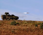 A M1134 from the 3rd Stryker Brigade launches a TOW missile during TOW gunnery training at Yakima Training Center, Washington. 28 May, 2011 from tow srx