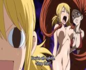 Mashima really had Lucy to imagine Flare doing this to her smh! [anime] from fairytail anime catwoman