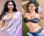 Soundarya Sharma - saree vs bikini - Indian actress. from indian actress tunisha sharma sex photos