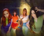 My all femme Scooby-gang! &amp;lt;3 Daphne, Velma, Freddie &amp; Shaggy cosplays and edit by Cosplaying Cryptid from daphne velma twerking