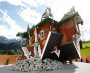 [50/50] The Cool Upside Down House in Terfens, Austria (SFW) &#124; Man Completely Degloved in a Slum in Brazil (NSFL) from low class drain in lndian slum