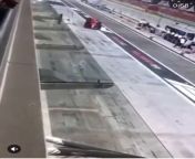Video of Kimi Raikkonens pit incident taken from above the pits.(Instagram video) from sparshabr ravindranath instagram video