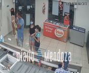 Woman takes her dress off to use as mask and enters ice cream shop wearing only lingerie in Argentina from dare capture her dress change mp4