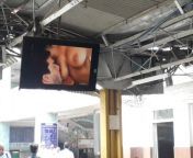 [NSFW] Accidentally playing porn on TV screen in a train station! from porn neeun tv seria