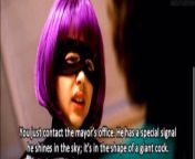 In Kick-Ass (2010), Hit-Girl explains to Kick-Ass how to contact her if he ever needs her help. This line inspired a then unknown comic book writer to create a superhero of his own, with some key adjustments. This is the story of how Batman was created. from kick ass hit girl sex