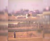 IDF female officer shooting down an Islamic Jihad man from a remote control machine-gun post in Gaza after a Merkava tank failed to kill him. [5/8/22] from jihad
