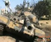 Destroyed SAA T-62 off the road in Al-Qusayr - 2012 from 25 saa