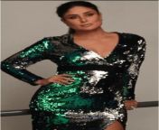 Kareena Kapoor - superhot whore in a green sequin slit gown and high heels from kareena kapoor sexy video in saree download pg low quality