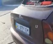 The atrocities of the occupiers continue! Near Makarov, an enemy BMP shot a car with peaceful people! There were an elderly man and a woman in the car! Filth! from bangla x video of a couple in the car