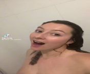 Busty tik tok slut takes a shower from tik tok thai girl