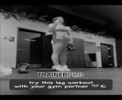 ????? Ready to step up your leg workout? Check out how these awesome girls at the gym use pancakes for as lunges! Try doing this with a gym partner - 3 sets of 15 exercises for each leg. Get your legs toned and strong! ? from air leg analx vfo