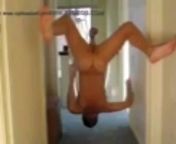 [50/50] Man eating a bowl of cereal (sfw) &#124; Man hanging from his balls (nsfw) from nigeria man eating