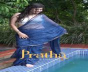 Savaniee Ravindra - Milky white milf in wet transparent saree from wet hips saree mallu