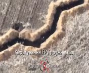 Ua pov - Lone Russian soldier in a trench is hit by a drone and is instantly decapitated. Done by the Shadow Group. Graphic. from mp4 videos by matemai mbira group download