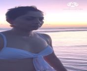 Sonalee Kulkarni in a bikini giving us a nice view of her tiny tits from view of her parts mp4