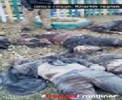 Russian strike on Groza village, Kharkiv Oblast, October 5: recovering the victims bodies from marati village sexbalek l