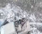 RU POV: Russian drone shows Ukraine KIA on a pick up truck. from lsn ru 59