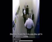CCTV footage shows moments police officer was shot dead inside police station in Croydon, South London, UK. Gun was hidden under his armpits and was not discovered when they searched him upon bringing him to the station. from sakleshpur police station video