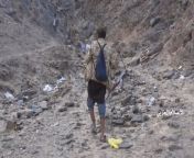 Northern Yemen, Al Jawf: Houthi forces attack coalition soldiers standing out in the open along the Jawf mountain range overlooking the Khanjar camp in Al-Khub Wa-Shaaf. Video released by Houthi military media on Sep 28, 2021. from indian new xxx video sex hits 99 costen stewert sex scene