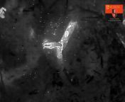 ua pov Thermal video of 2 Russians being hit by grenades at night. Ammo cooks off and they are engulfed by flames. from shocking footage of 2 nuns being searched by police goes viral from 2nuns watch video