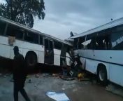 A collision between two buses in Senegal took place in the town of Kaffrine, about 250 km southeast of the capital Dakar. At least 38 people died and 87 were injured, 01/08/2023. from www kmxxdab km