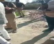 Yogi Administration in Kanpur &#124; See how police is doing nothing to the kaccha house which caught fire. Instead of putting water, they continue to bulldoze the kaccha house of a Brahmin family. #HorrifyingKanpurCase from xxx india bra sex in kanpur villag