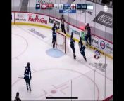 A hockey player from the Jets of Winnipeg intentionally hit woth his elbow a hockey player from the Canadiens of Montreal, almost killing him in the process. (50 sec left to the game and was directly after a goal) from hockey