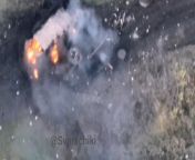 RU pov explosion of BMP-1 + groups of personnel of the Armed Forces of Ukraine on a bunch of several anti-tank mines TM-62 in the Kupyansky direction, the end of the video of the consequences of the explosion from blue film of puja anti village fuck video pg